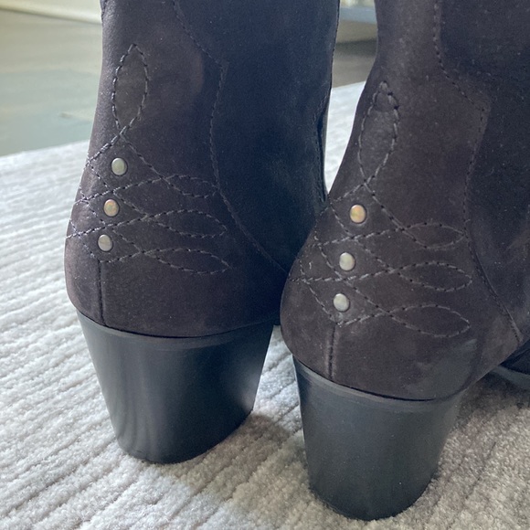 Suede Western Ankle Boots - Picture 3 of 4